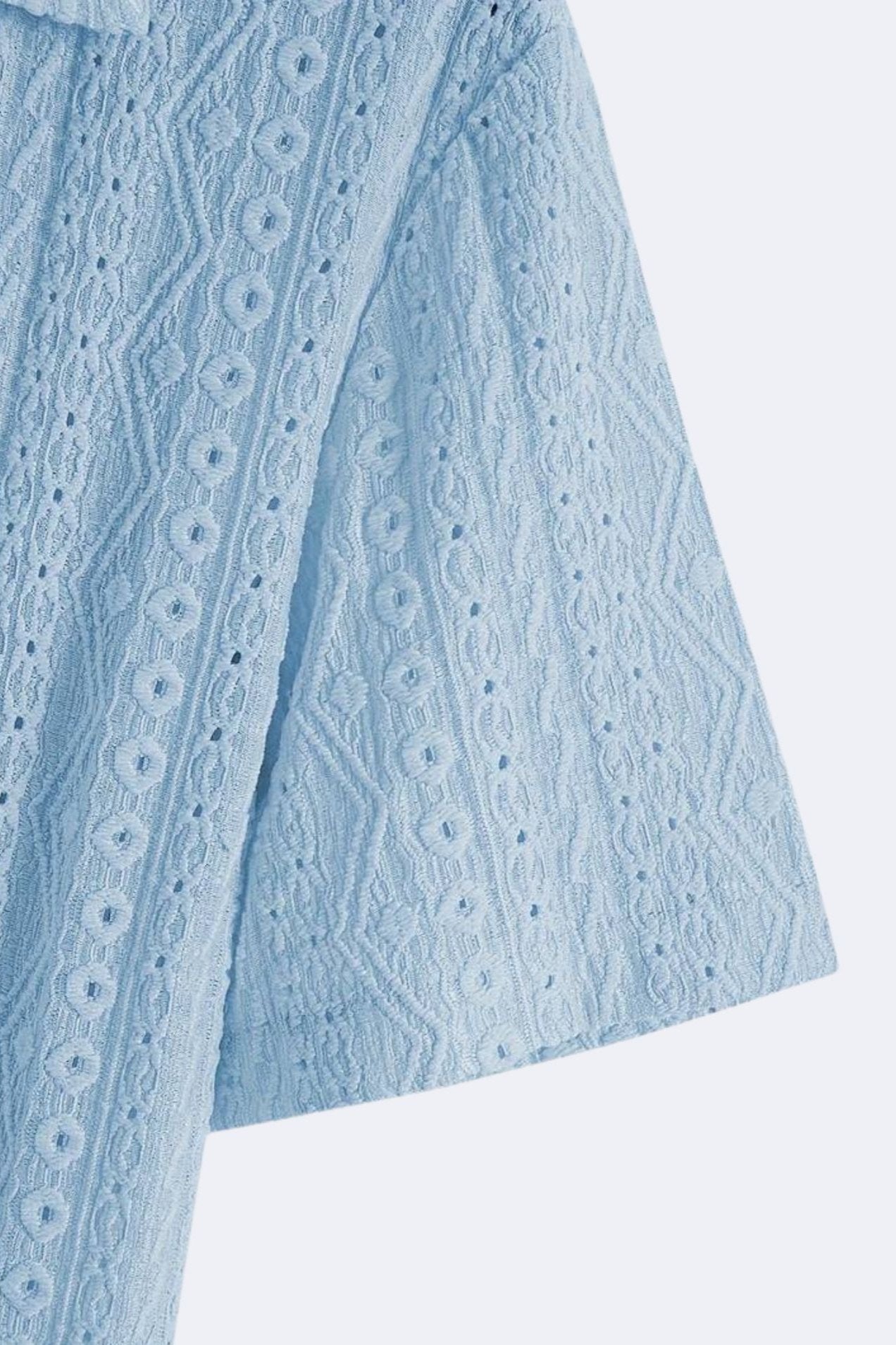 Patterned Classic Knitted Elegant Summer Polo Shirt