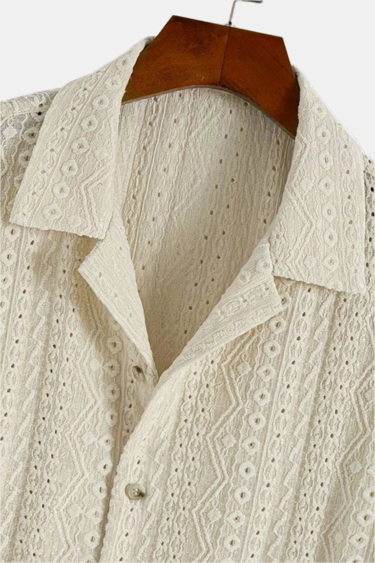 Patterned Classic Knitted Elegant Summer Polo Shirt