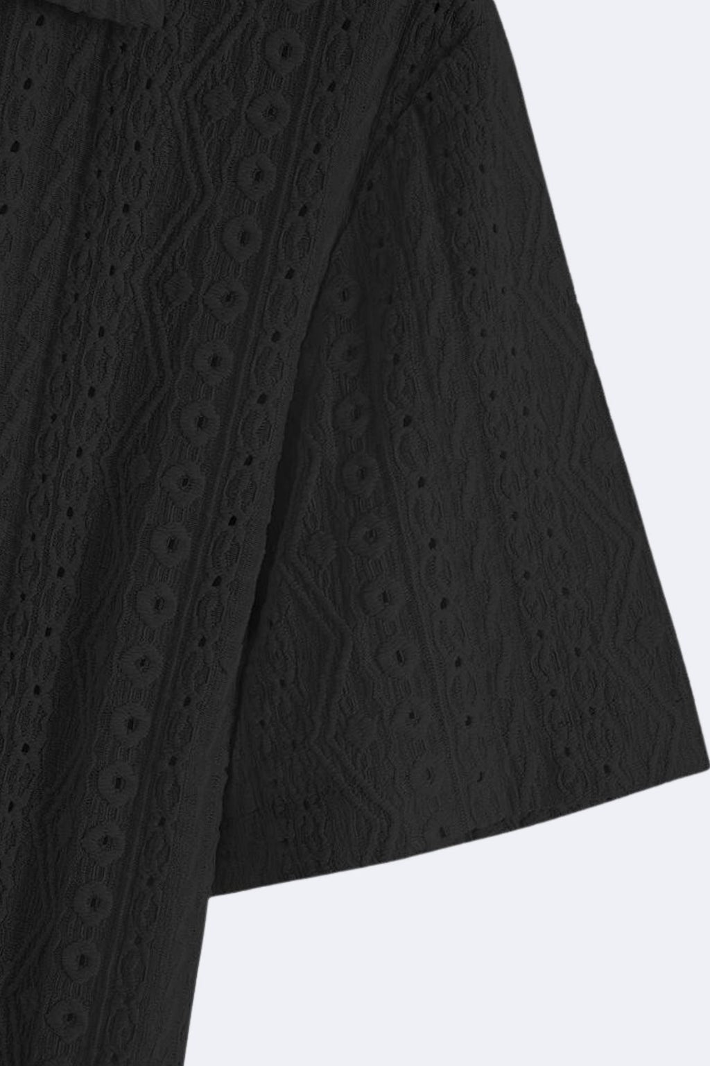 Patterned Classic Knitted Elegant Summer Polo Shirt
