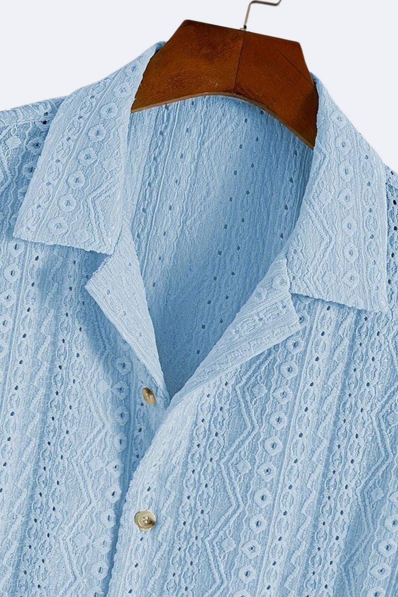 Patterned Classic Knitted Elegant Summer Polo Shirt