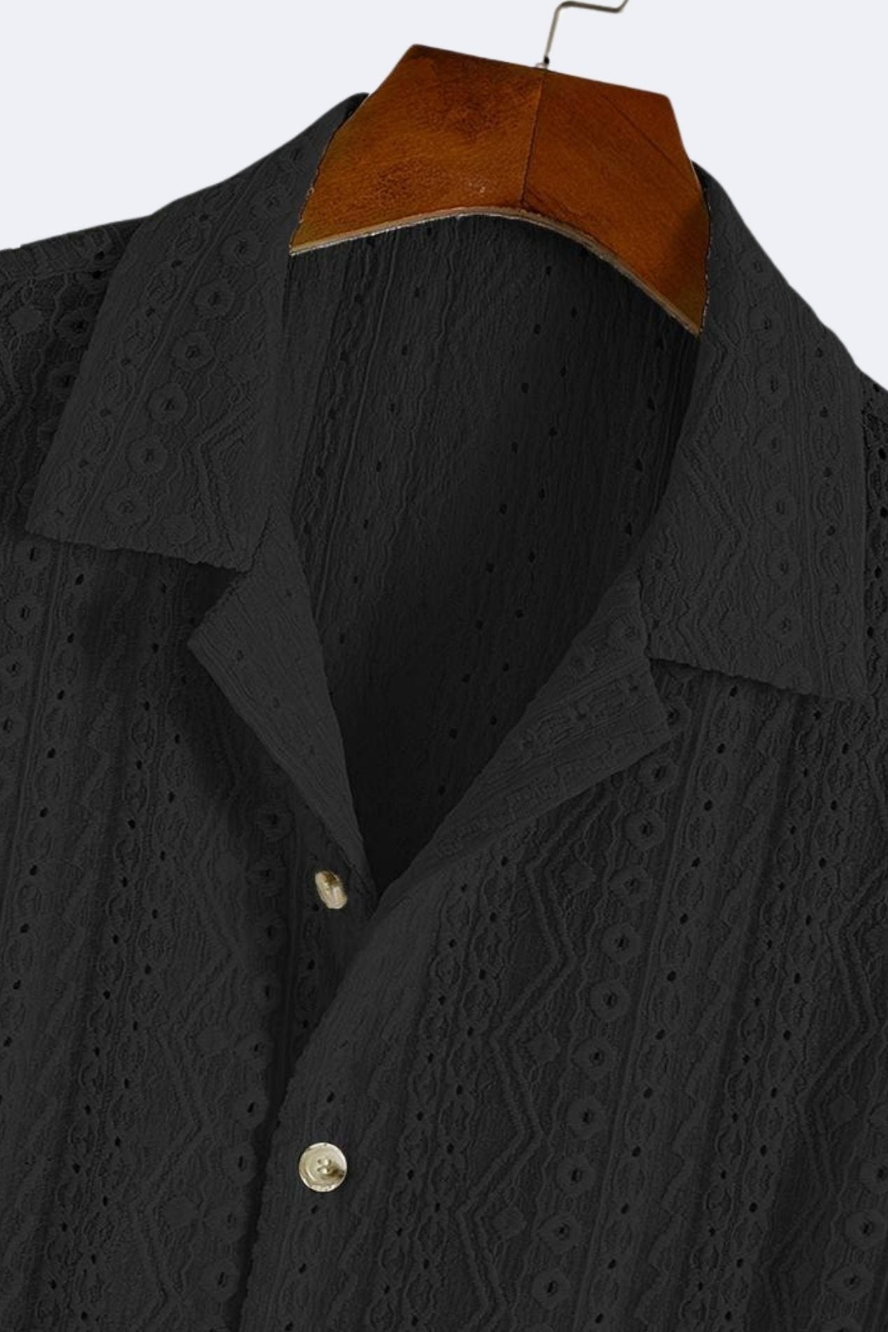 Patterned Classic Knitted Elegant Summer Polo Shirt