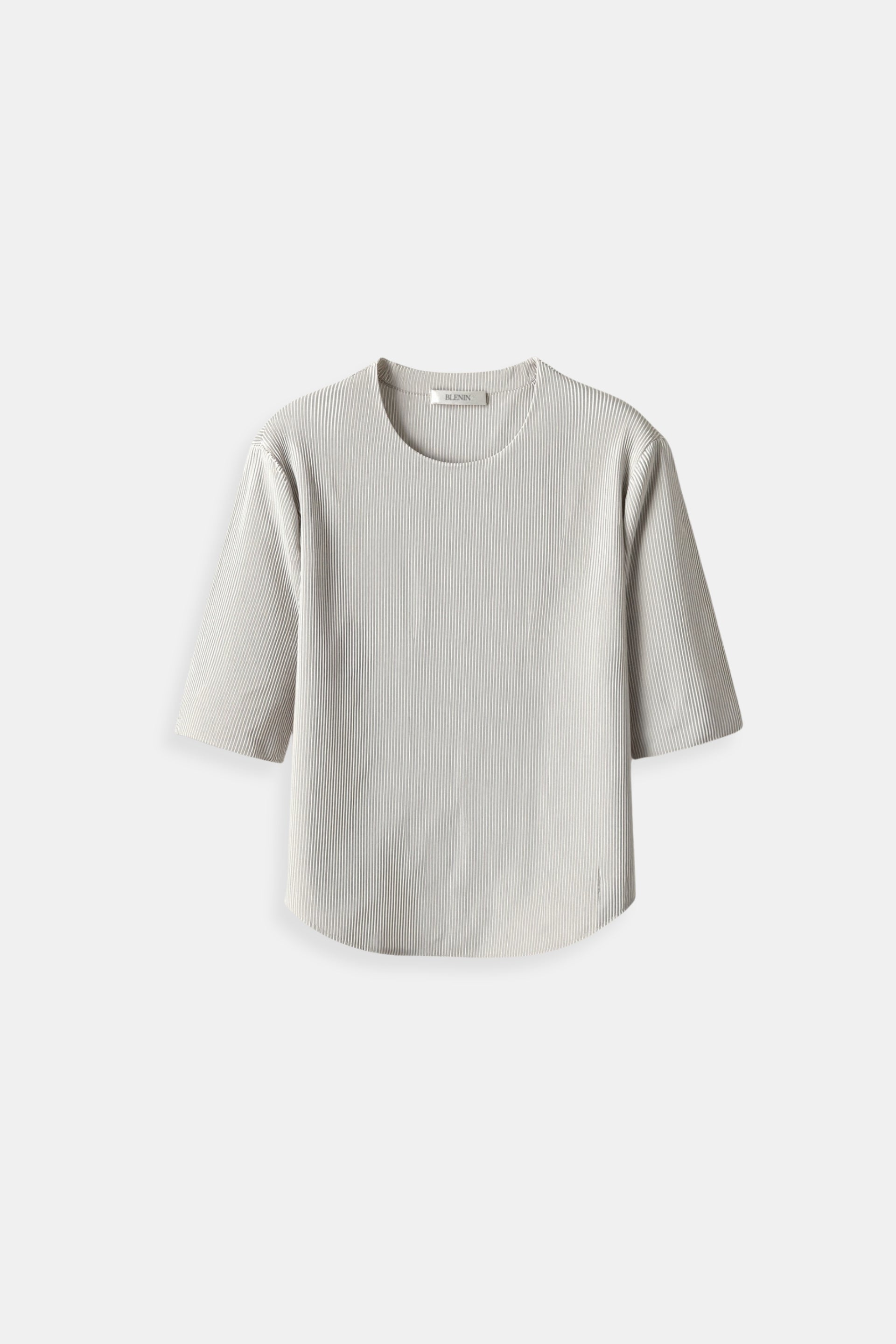 Elegant Half-Sleeve Women's Boat Neck Textured Blouse