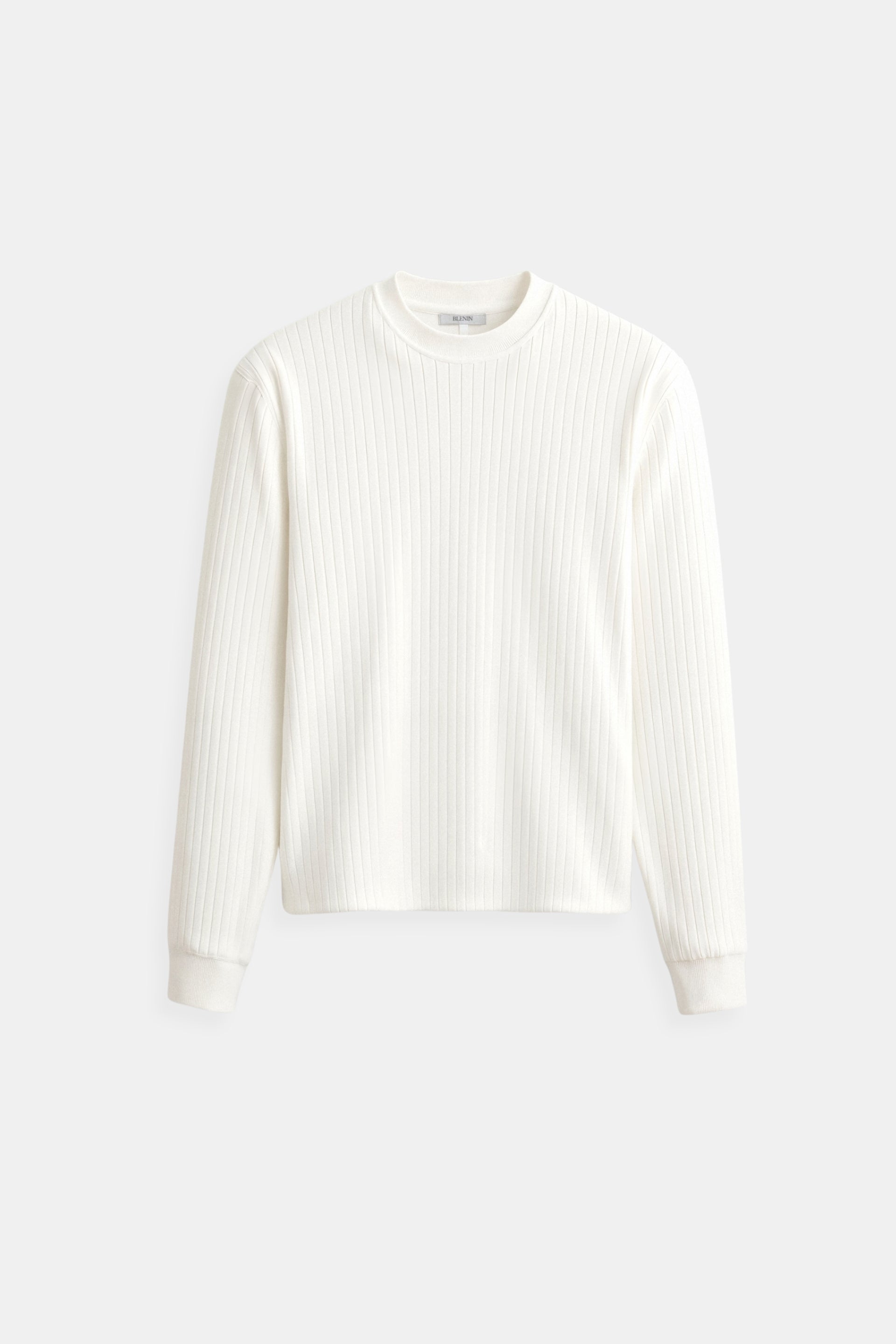 Men's Ribbed Long Sleeve Solid Knitted Sweater