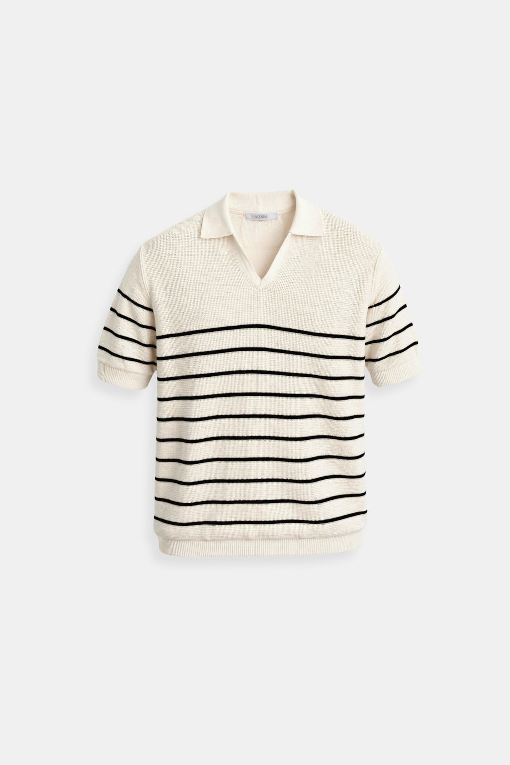 Casual Short Sleeve Knitted High Stretch Polo T-Shirt