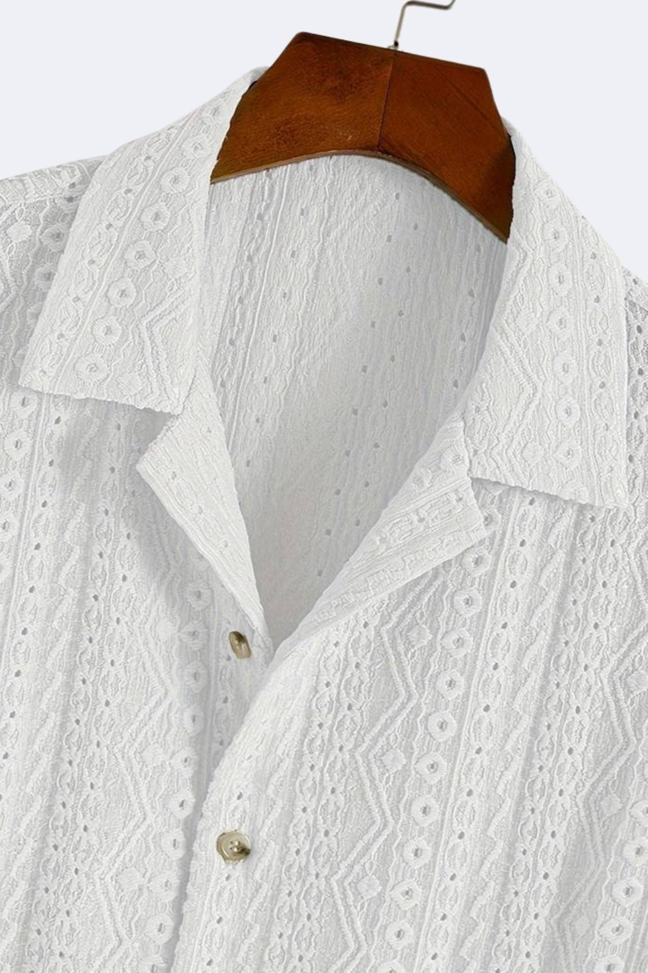 Patterned Classic Knitted Elegant Summer Polo Shirt