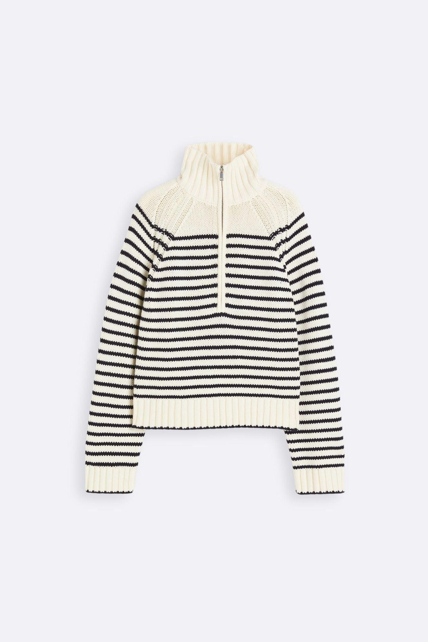 Half-Zip Neck Oversized Sweater