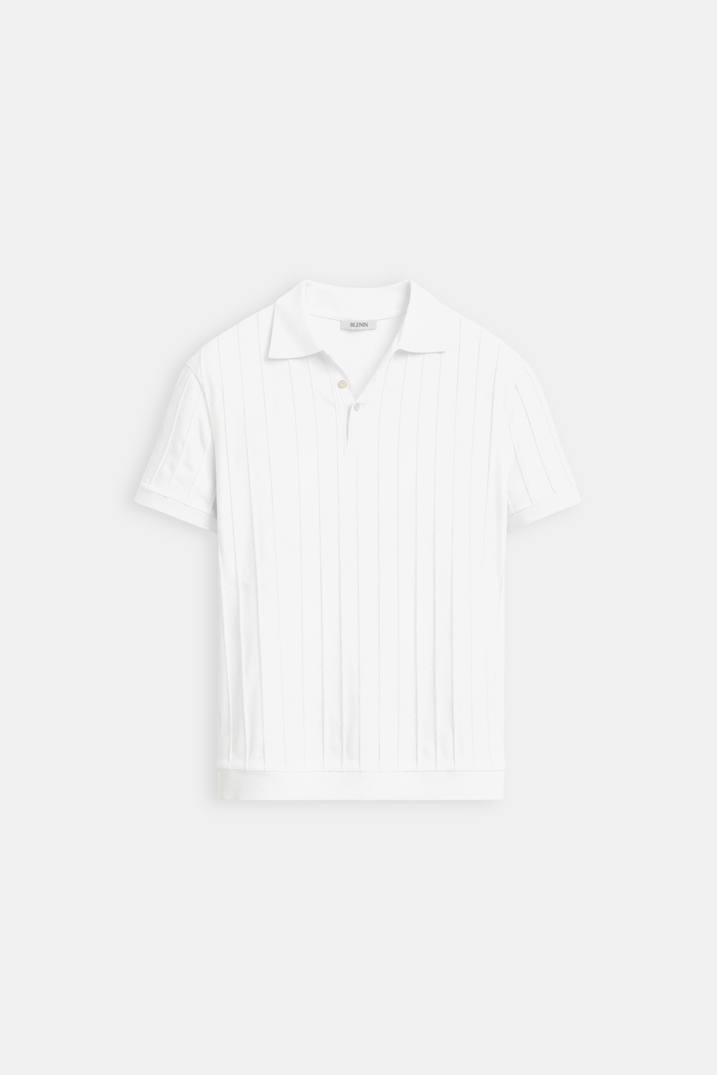 Vertical Striped Chic Button Up Polo T-Shirt