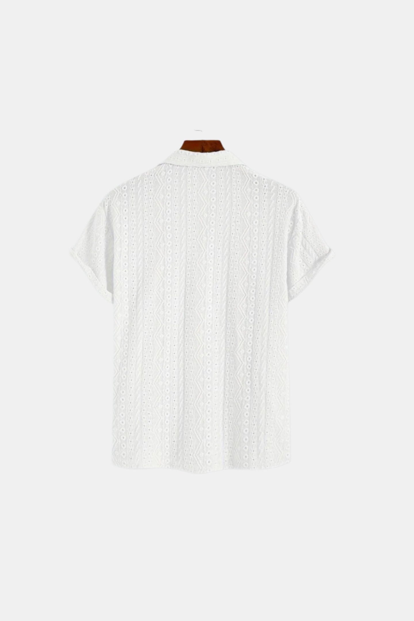 Patterned Classic Knitted Elegant Summer Polo Shirt