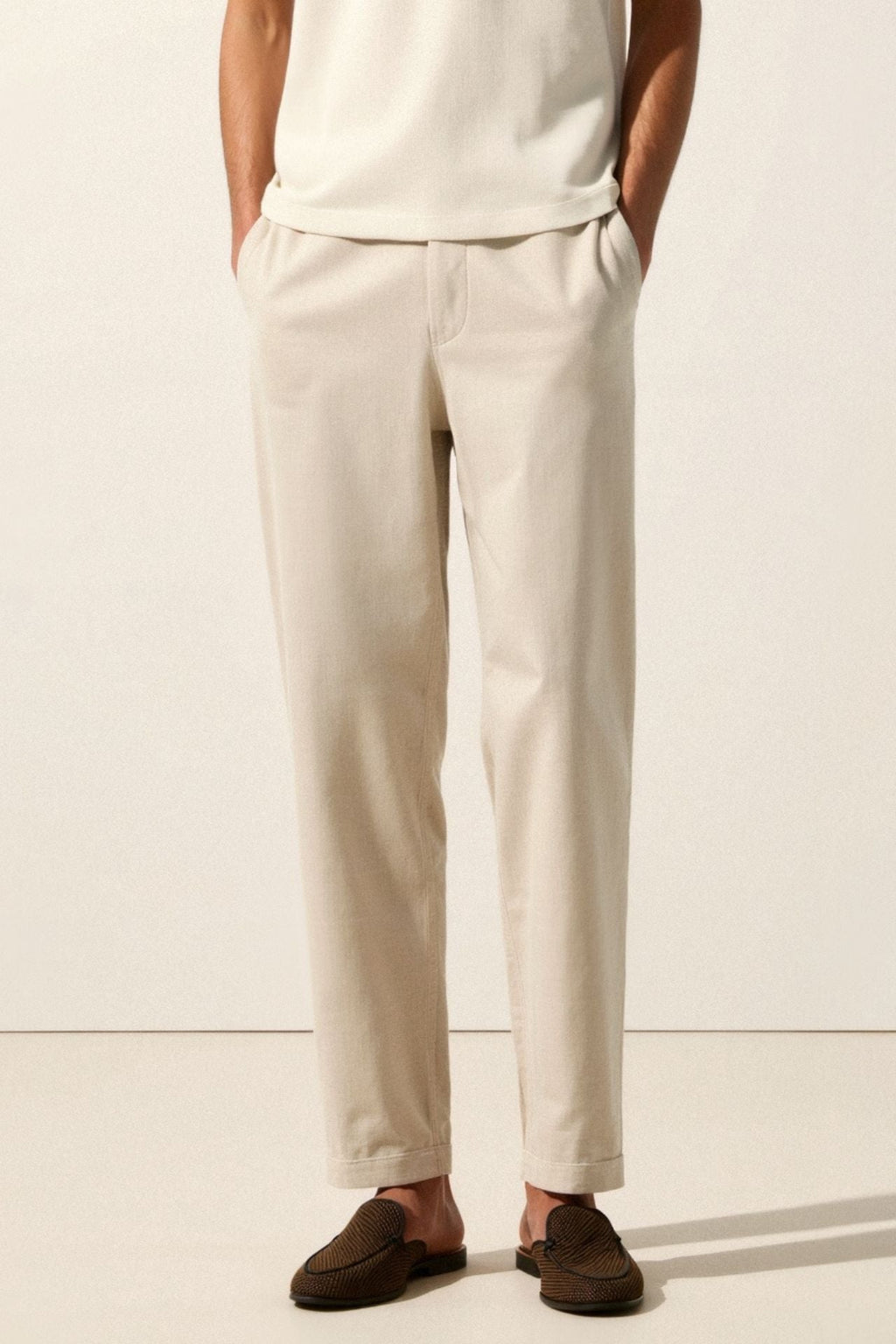 Regular Fit Linen Loose Pants