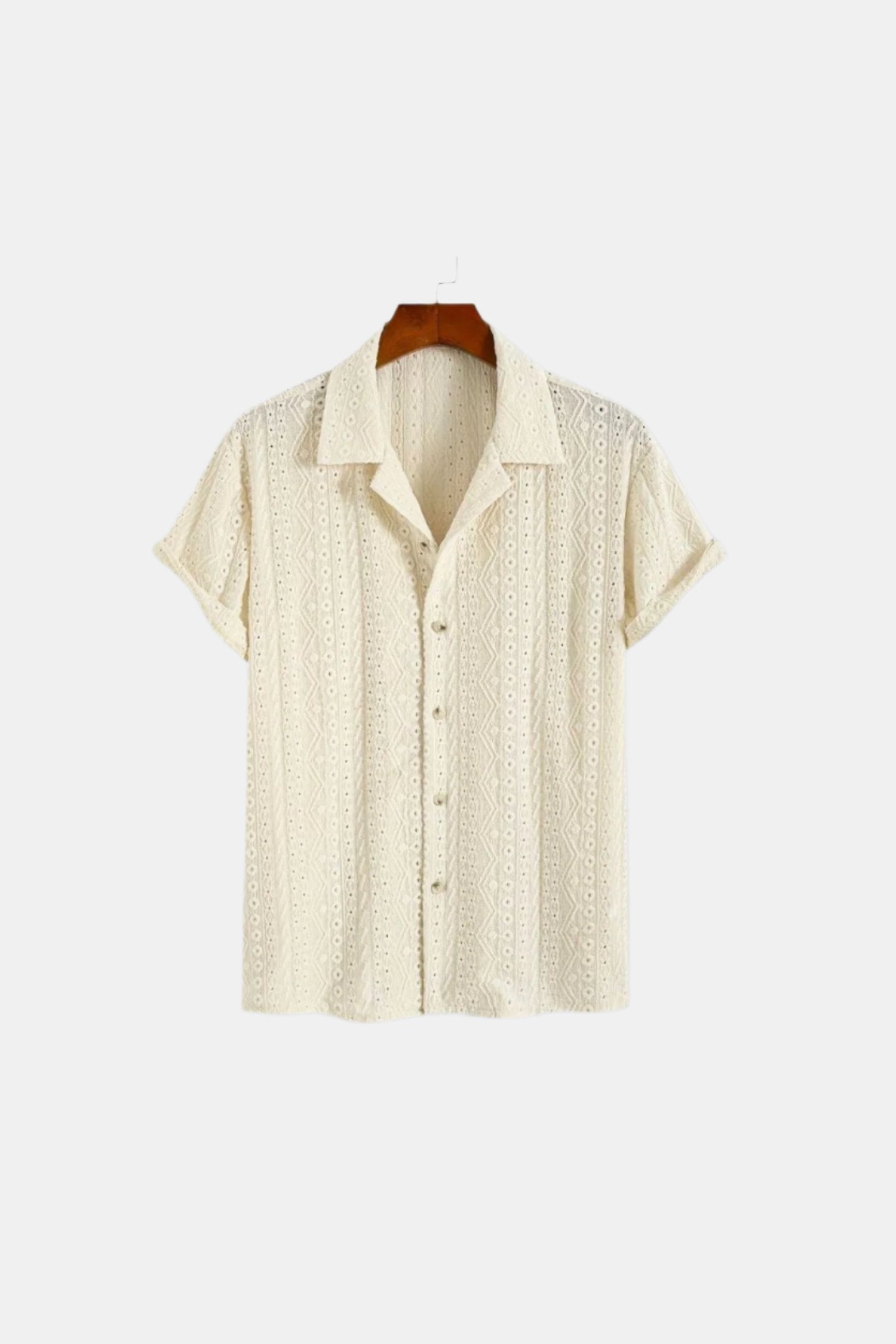 Patterned Classic Knitted Elegant Summer Polo Shirt