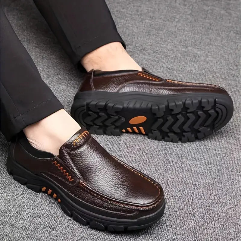 Men's Hand-Sewn Composite toe Cowhide Shoes Casual Shoes