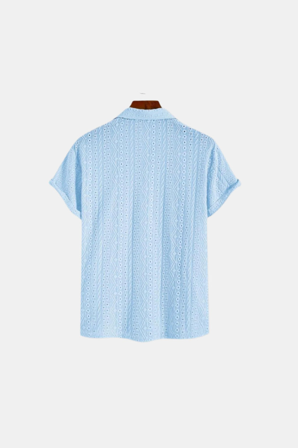 Patterned Classic Knitted Elegant Summer Polo Shirt