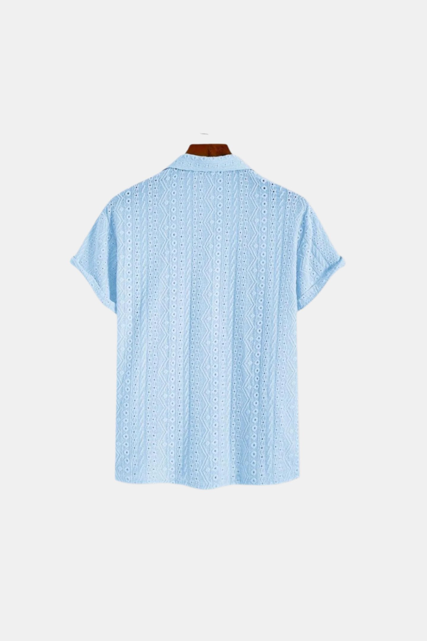 Patterned Classic Knitted Elegant Summer Polo Shirt