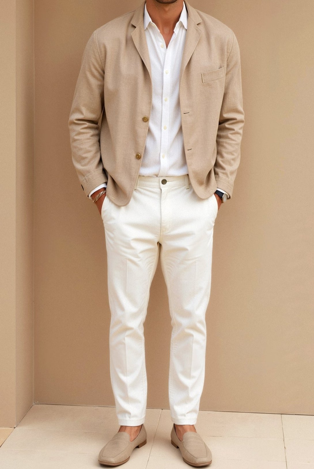 Men's Casual Versatile Suit Jacket with Suit Collar