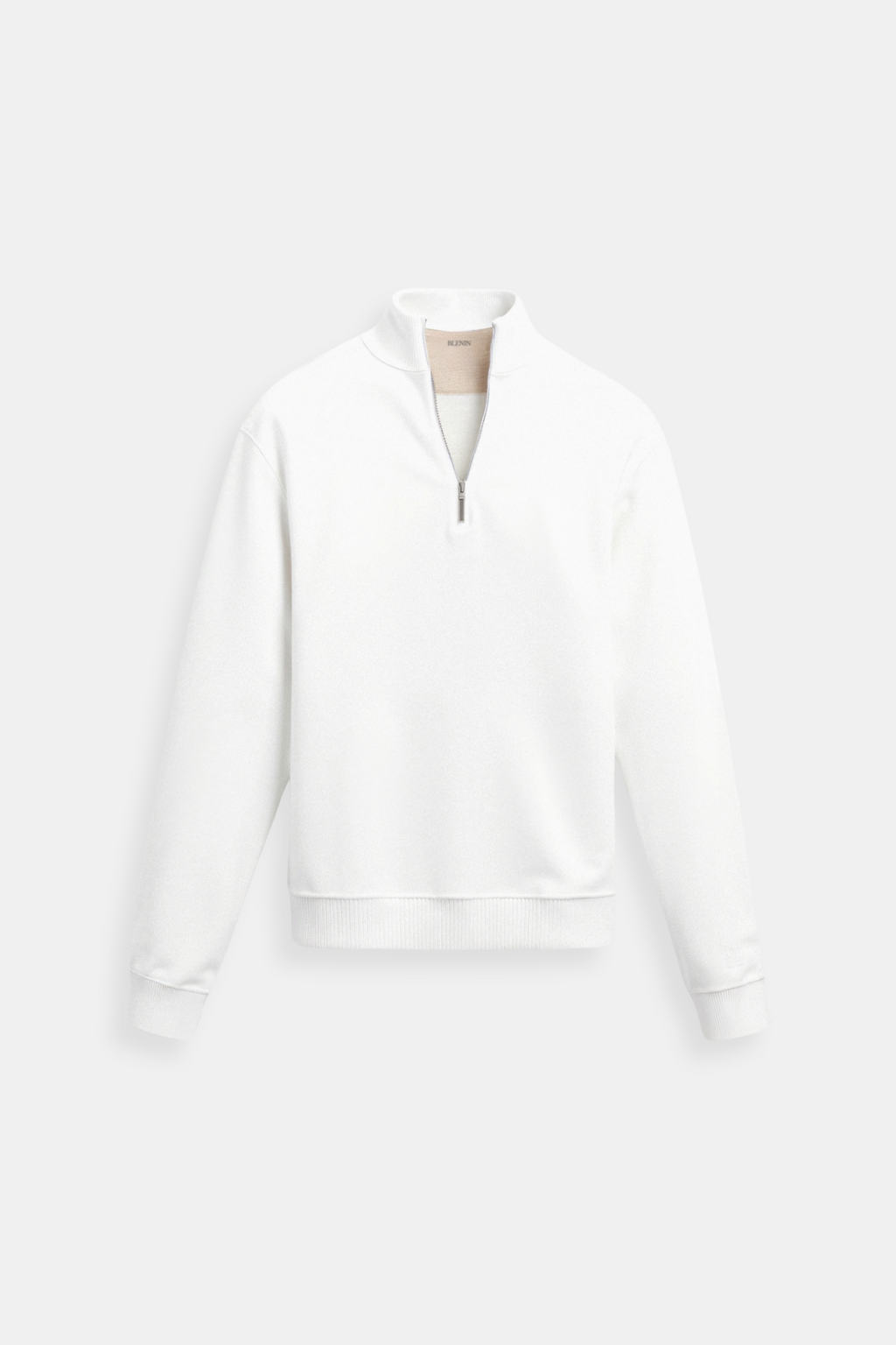 Classic Loose Solid Knitted Zip Pullover